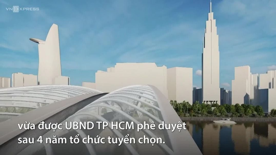 Hình dáng cầu đi bộ dài 500 m bắc qua sông Sài Gòn