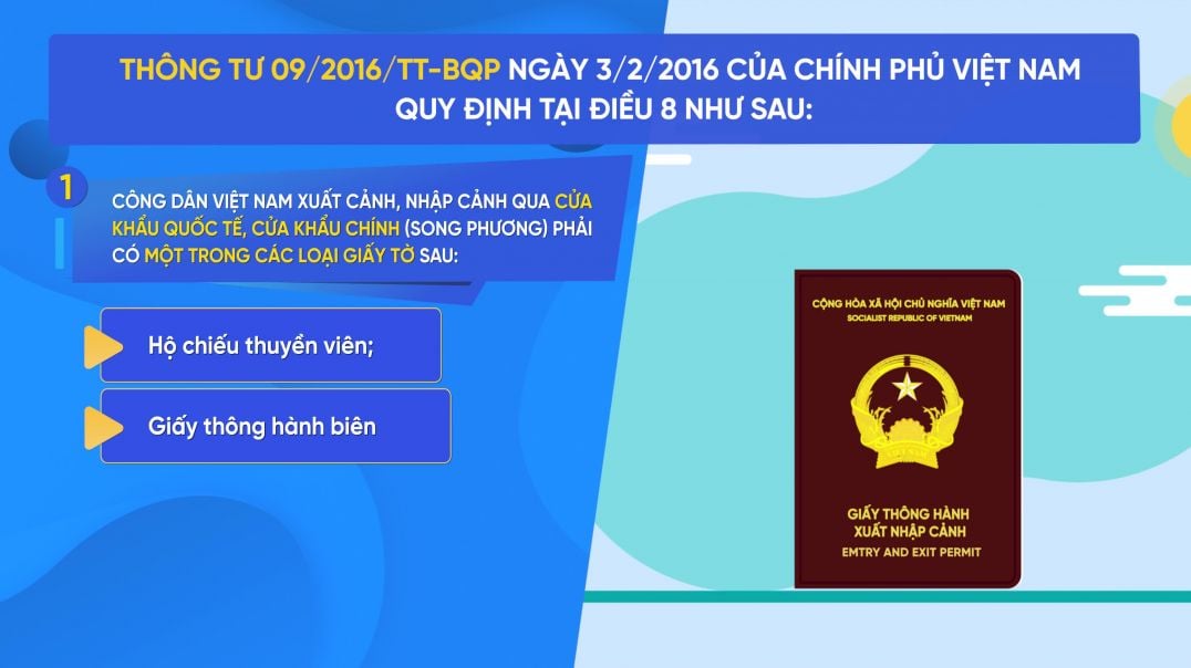 Những giấy tờ cần thiết khi qua cửa khẩu biên giới