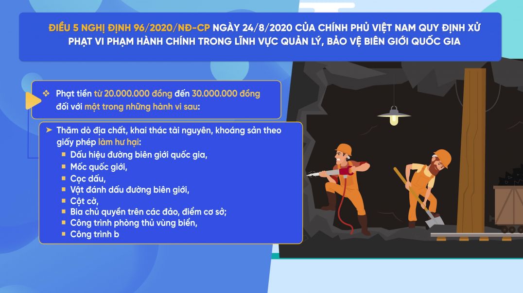 Mức xử phạt đối với hành vi vi phạm quy định về quản lý, bảo vệ đường biên giới quốc gia, mốc quốc g