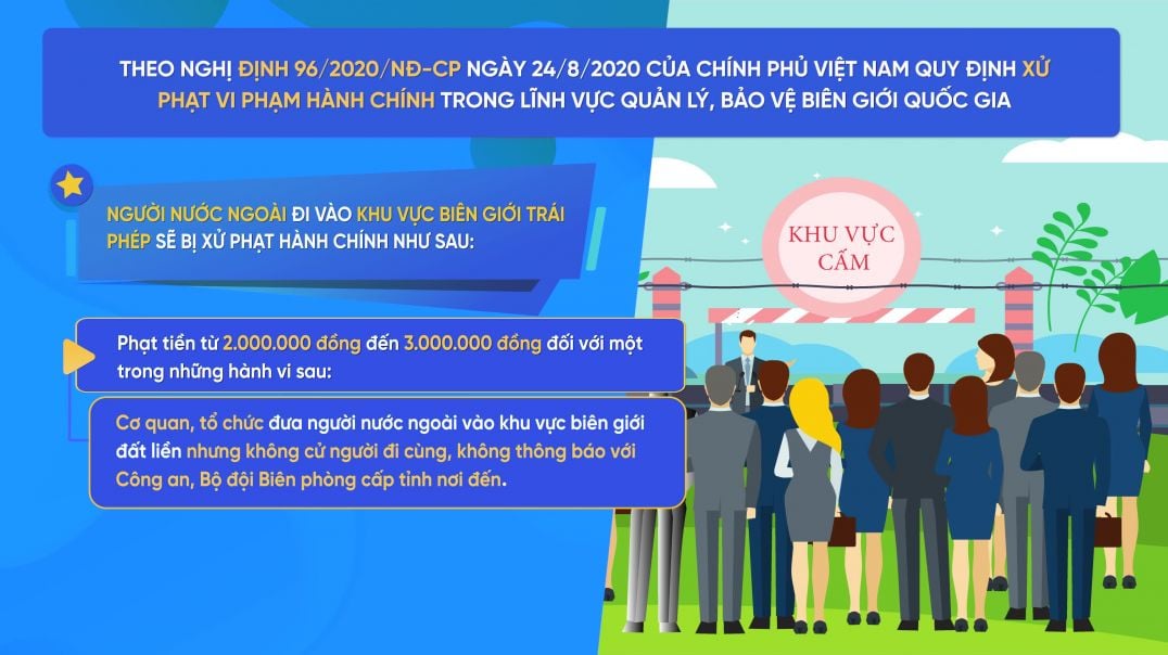 Quy định của Việt Nam về xử lý khi người nước ngoài đi vào khu vực biên giới trái phép