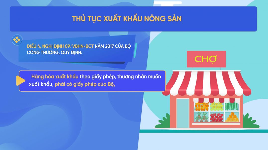 Quy định chung về xuất khẩu nông sản