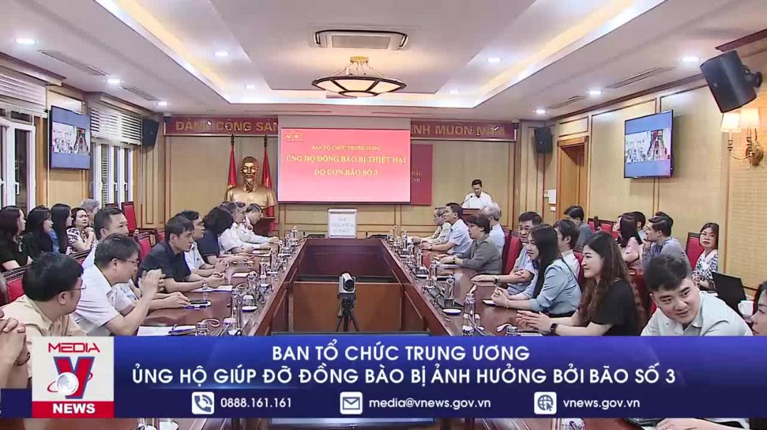 ⁣Ban Tổ chức Trung ương ủng hộ giúp đỡ đồng bào bị ảnh hưởng bởi bão số 3