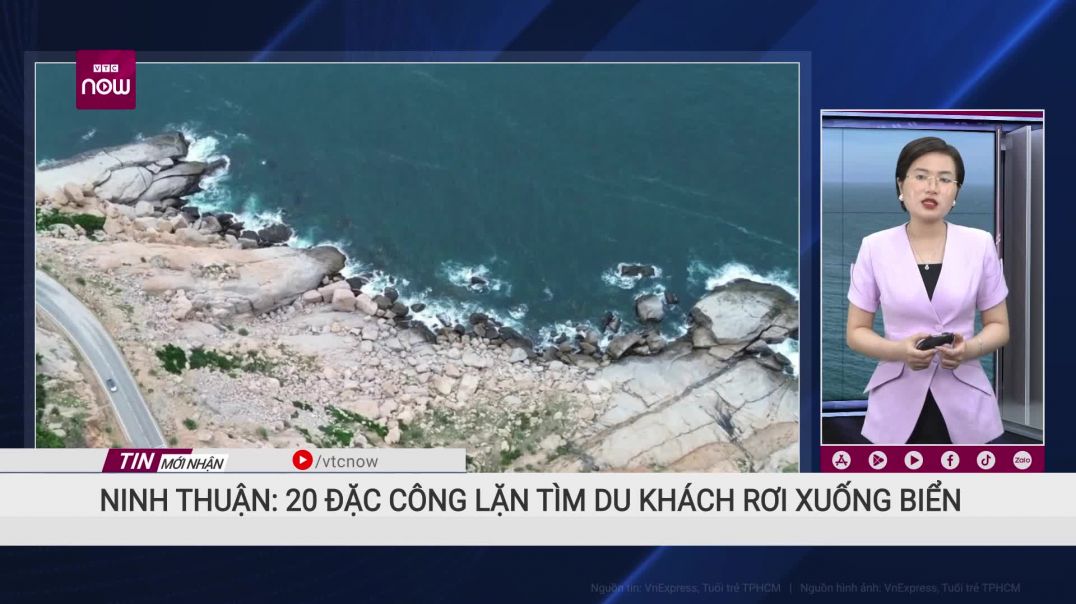 ⁣Hơn 20 đặc công nước lặn tìm du khách rơi xuống biển