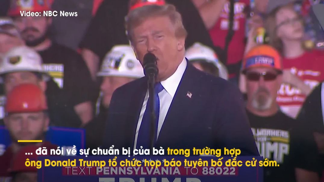 Bà Harris sẵn sàng cho việc ông Trump tuyên bố chiến thắng sớm